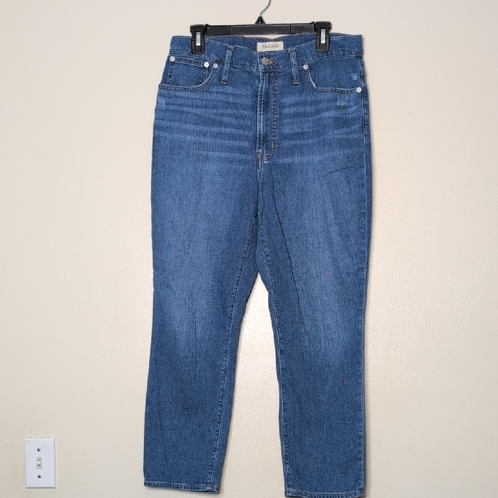 Madewell The Perfect Vintage Blue Cropped Jeans Size 30
